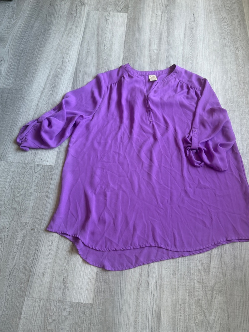 Faded Glory Purple Blouse, 3/4-Sleeve, Size 2X Plus C# 1 A